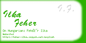 ilka feher business card